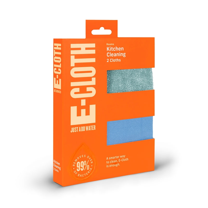 E-CLOTH INC e-cloth 10601 Kitchen Cloth Set, Polyamide/Polyester, Blue/Green CLEANING & JANITORIAL SUPPLIES E-CLOTH INC