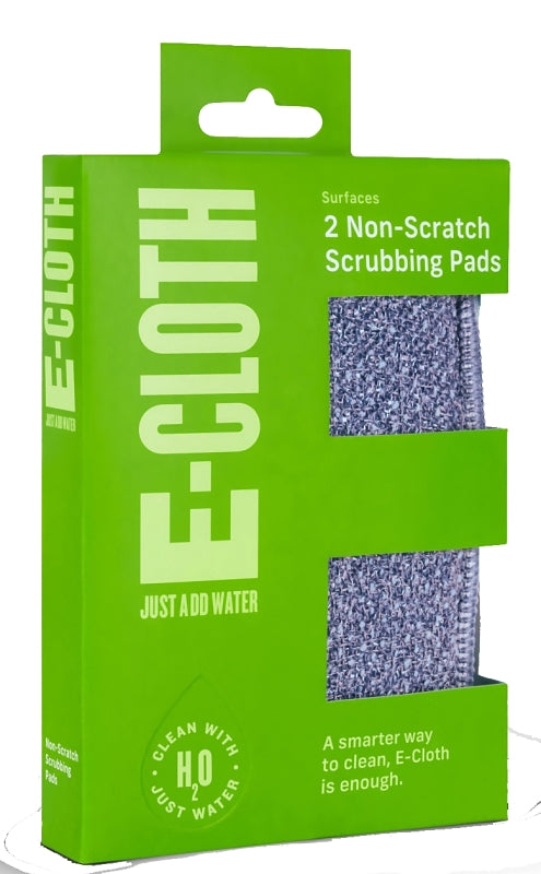 E-CLOTH INC e-cloth 10643 Scrubbing Pad, Polyurethane Abrasive, 3-1/4 in L, 4-3/4 in W, Gray CLEANING & JANITORIAL SUPPLIES E-CLOTH INC