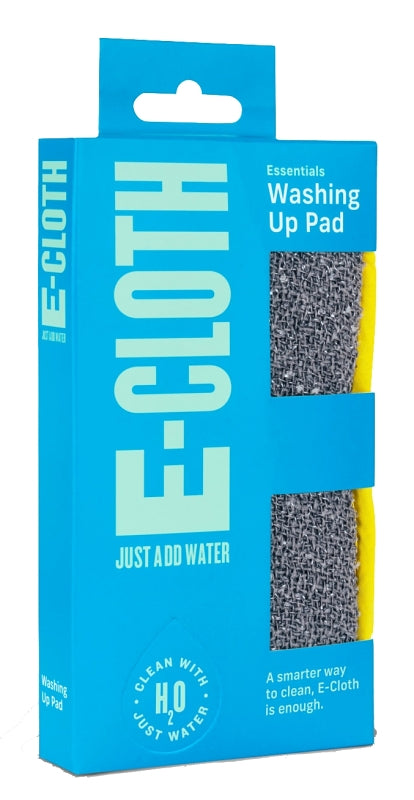 E-CLOTH INC e-cloth 10626Y Washing Up Pad, Polyamide/Polyester/Polyurethane Abrasive, 6 in L, 3-1/4 in W, Yellow CLEANING & JANITORIAL SUPPLIES E-CLOTH INC