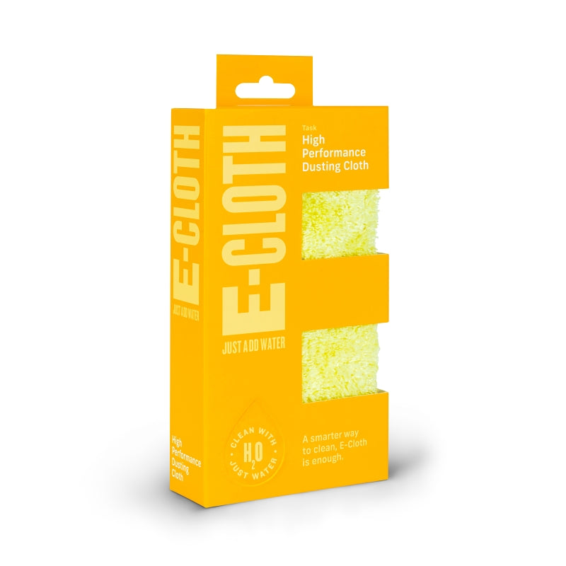 E-CLOTH INC e-cloth 10619S Dusting Cloth, 12-1/2 in L, 12-1/2 in W, Polyamide/Polyester, Yellow CLEANING & JANITORIAL SUPPLIES E-CLOTH INC