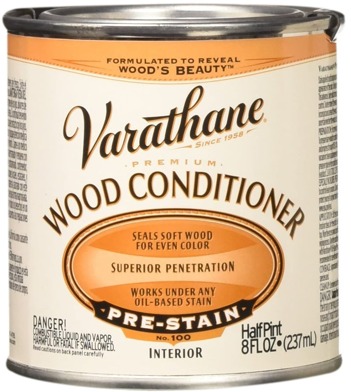 VARATHANE Varathane 211776 Premium Wood Conditioner, Clear, Liquid, 0.5 pt, Can