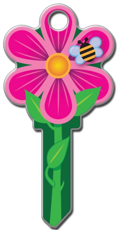LUCKY LINE Lucky Line Key Shapes Series B106S Key Blank, Flower, Brass, Enamel-Coated, For: Schlage Locks HARDWARE & FARM SUPPLIES LUCKY LINE