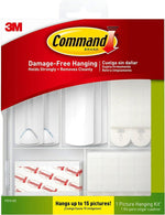 COMMAND Command 17213-ES Assorted Picture Hanger Kit, Plastic, Clear/White