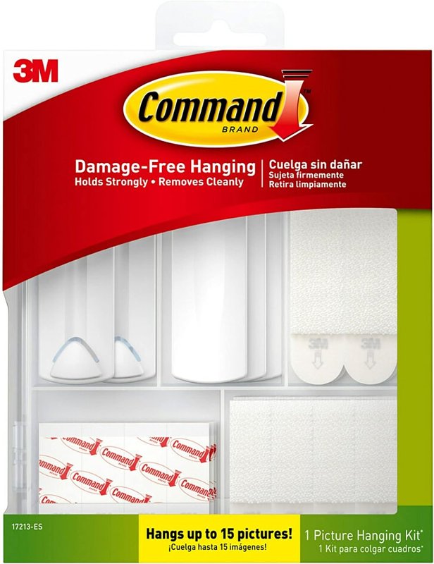 COMMAND Command 17213-ES Assorted Picture Hanger Kit, Plastic, Clear/White