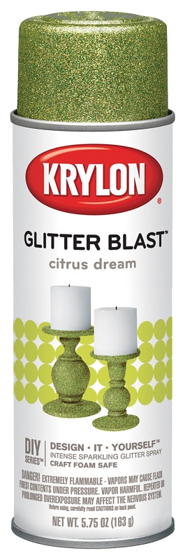 KRYLON Krylon K03808A00 Craft Spray Paint, Glitter, Citrus Dream, 5.75 oz, Can AUTOMOTIVE KRYLON   