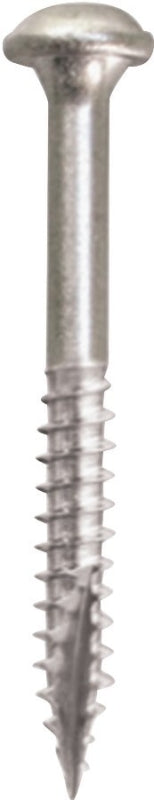 KREG Kreg SML-F125 - 500 Pocket-Hole Screw, #7 Thread, 1-1/4 in L, Fine Thread, Square Drive, Carbon Steel, 500/PK