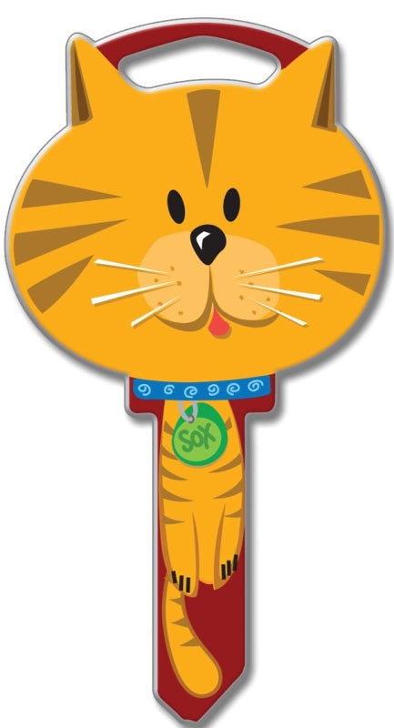 LUCKY LINE Lucky Line Key Shapes Series B115K Key Blank, Cat, Brass, Enamel-Coated, For: Kwikset Locks HARDWARE & FARM SUPPLIES LUCKY LINE