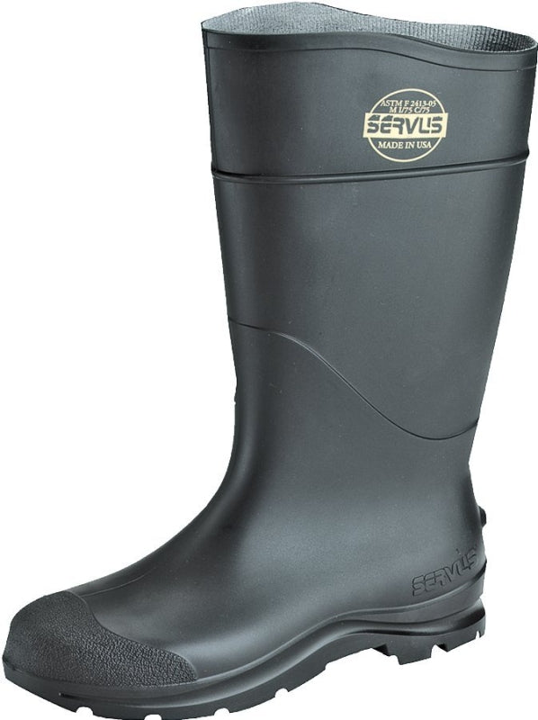 PQ FOOTWEAR LLC Servus 18822-9 Knee Boots, 9, Black, PVC Upper, Insulated: No