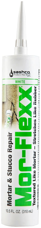 SASHCO Sashco 15016 Mortar and Stucco Repair, White, Viscous Paste, 10.5 oz, Cartridge