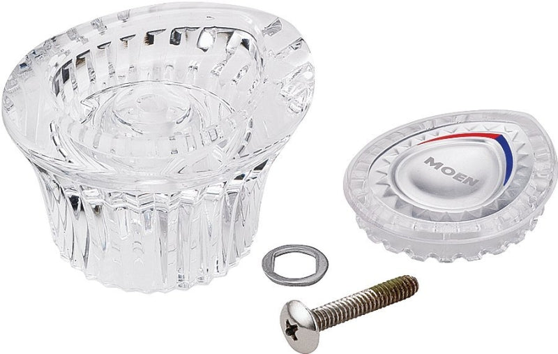 MOEN Moen 98039 Faucet Handle Kit with Cap, Plastic, Chrome Plated, For: Chateau Single Handle Tub/Shower Faucets PLUMBING, HEATING & VENTILATION MOEN