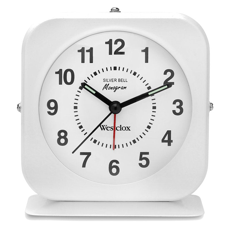 WESTCLOX Westclox 15600QA Bell Alarm Clock, Metal Case, White Case HOUSEWARES WESTCLOX