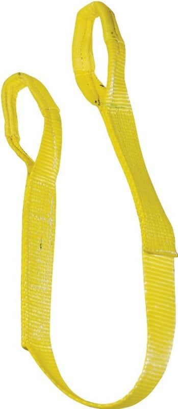 ANCRA Ancra 20-EE1-9801X4 Lifting Sling, 1 in W, 4 ft L, 2-Ply, 1600 lb Vertical Hitch, Polyester, Yellow