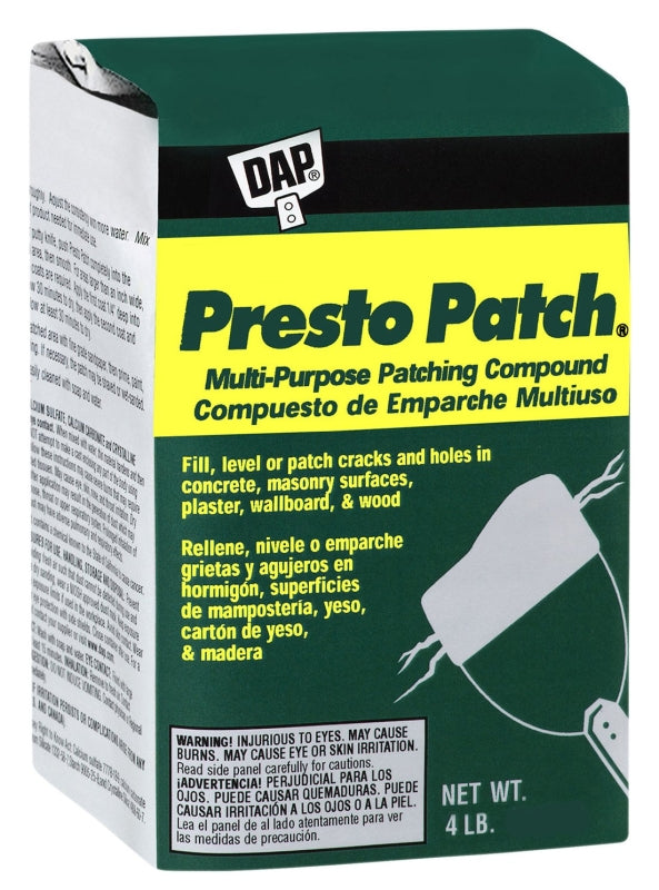 DAP DAP Presto Patch 58505 Patching Compound, White, 4 lb Bag PAINT DAP