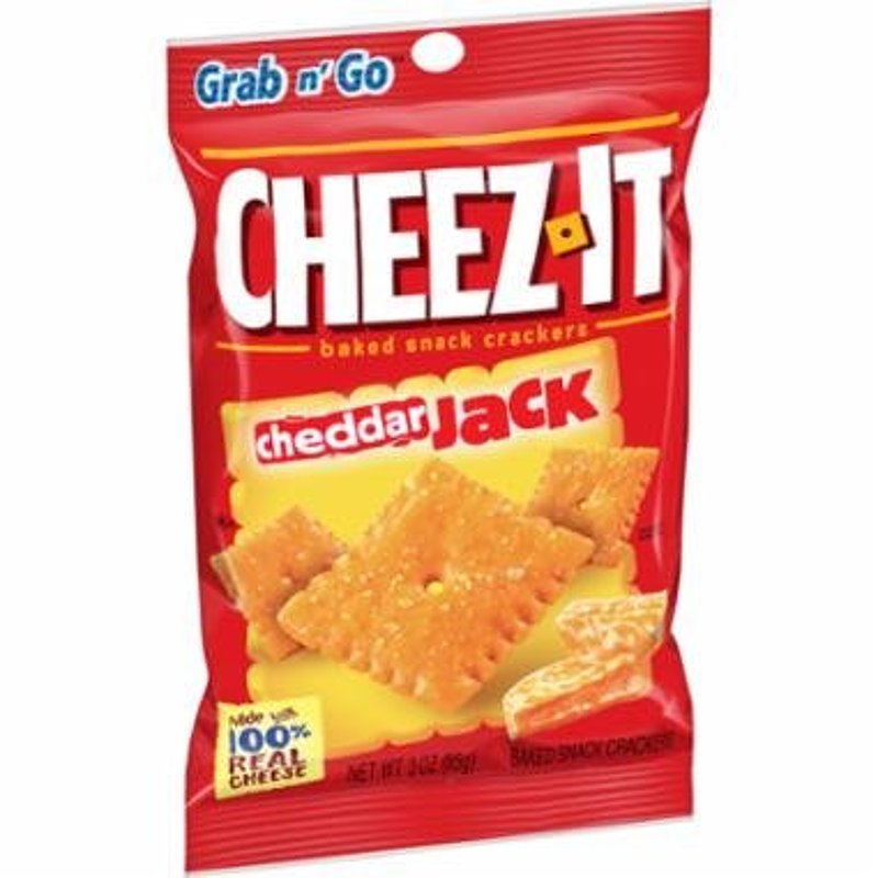 CHEEZ-IT� Cheez-It 615328 Snack Cracker, Cheddar Jack, 3 oz