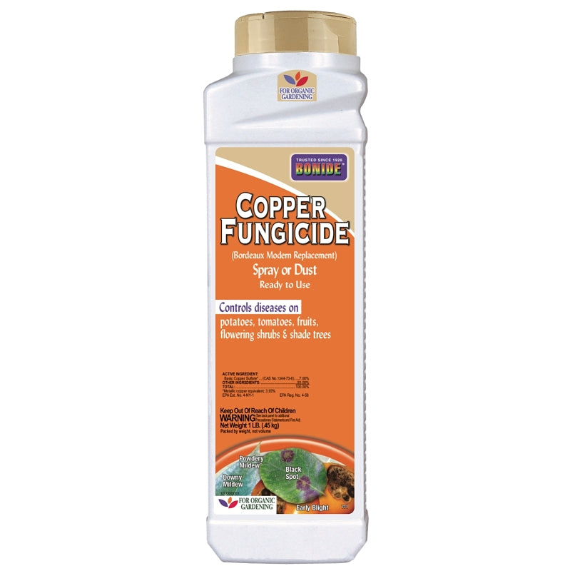 BONIDE Bonide 771 Copper Fungicide Spray or Dust, Solid, Blue/Green, 1 lb Bottle LAWN & GARDEN BONIDE