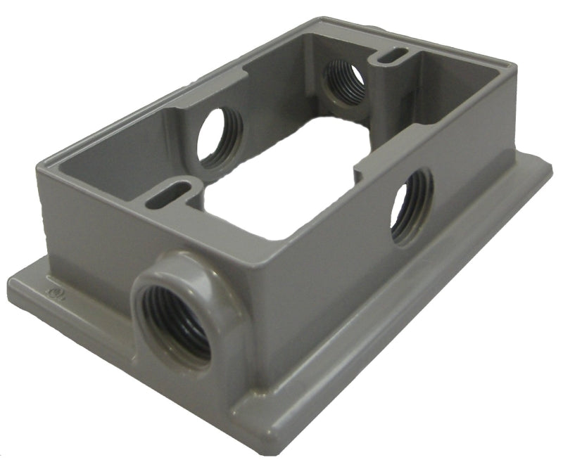 TEDDICO/BWF BWF 10XF-1 Box Extension Adapter, 5-1/4 in L, 3-1/2 in W, 1-Gang, Metal, Gray ELECTRICAL TEDDICO/BWF