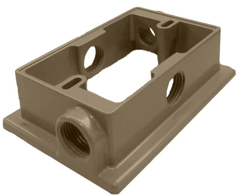 TEDDICO/BWF BWF 10XFAB-1 Box Extension Adapter, 5-1/4 in L, 1/2 in W, 1 -Gang, Die-Cast Metal, Bronze ELECTRICAL TEDDICO/BWF