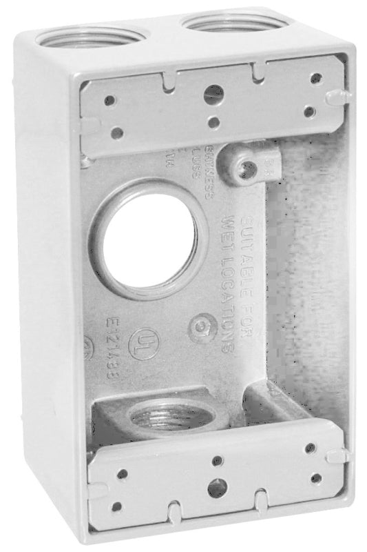 TEDDICO/BWF Teddico/Bwf 1754W-1 Outlet Box, 1-Gang, 4-Knockout, 4-3/4 in, Metal, Bronze, Powder-Coated ELECTRICAL TEDDICO/BWF