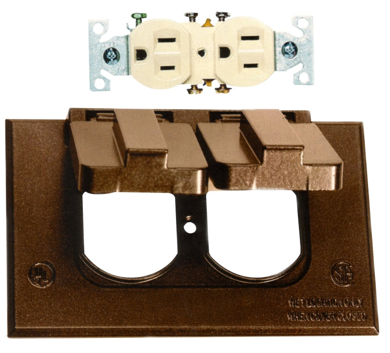 TEDDICO/BWF BWF 4181RAB-1 Cover, 4-1/2 in L, 2-3/4 in W, 1-Gang, Metal, Bronze, Powder-Coated, 6/CD ELECTRICAL TEDDICO/BWF