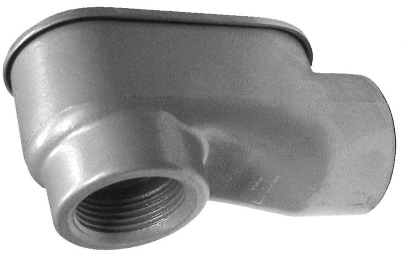 TEDDICO/BWF BWF 501V Service Entrance Elbow, 3/4 in Hub, Threaded, Aluminum, Gray, Powder-Coated