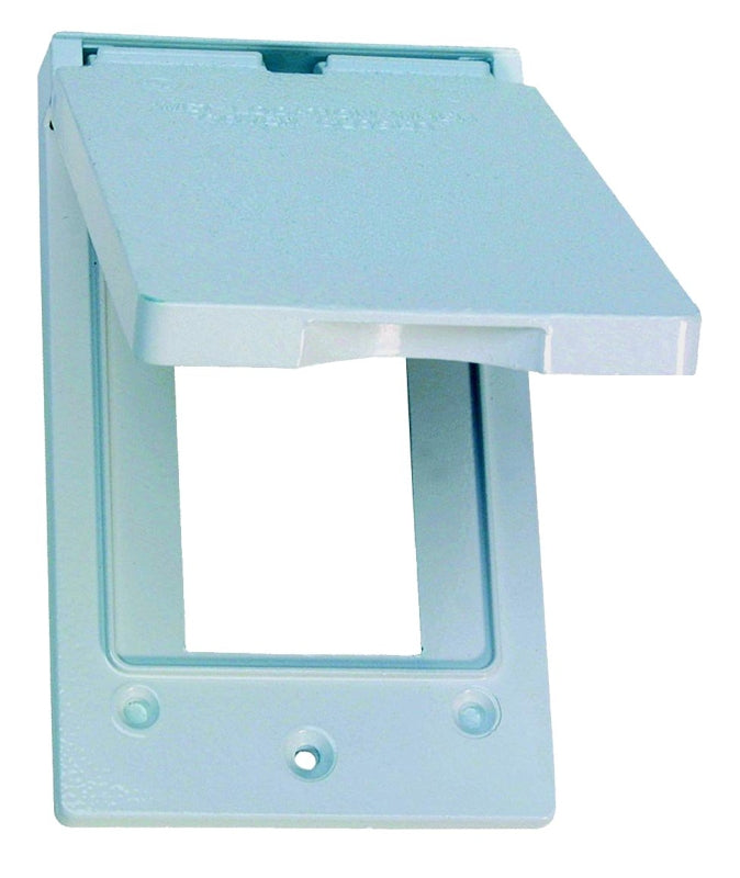TEDDICO/BWF BWF 511VW-1 Cover, 4-9/16 in L, 2-13/16 in W, Metal, Powder-Coated, White ELECTRICAL TEDDICO/BWF