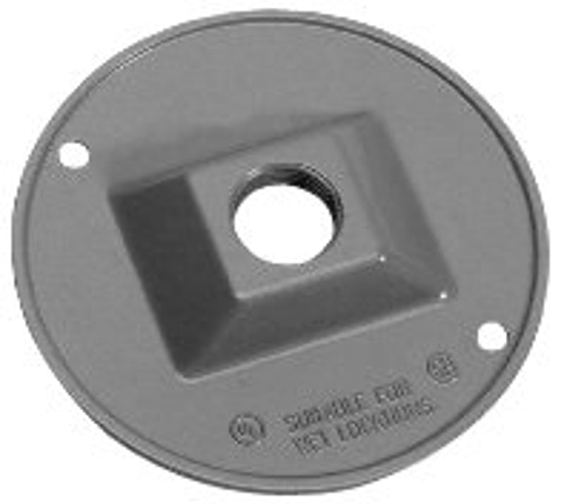 TEDDICO/BWF BWF CR-1V Cover, Lampholder, 4-1/2 in Dia, Round, Metal, Gray, Powder-Coated, 24/PK ELECTRICAL TEDDICO/BWF