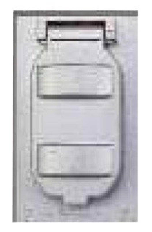 TEDDICO/BWF BWF FCL-62V Cover, 4-9/16 in L, 2-13/16 in W, Rectangular, Metal, Gray, Powder-Coated ELECTRICAL TEDDICO/BWF