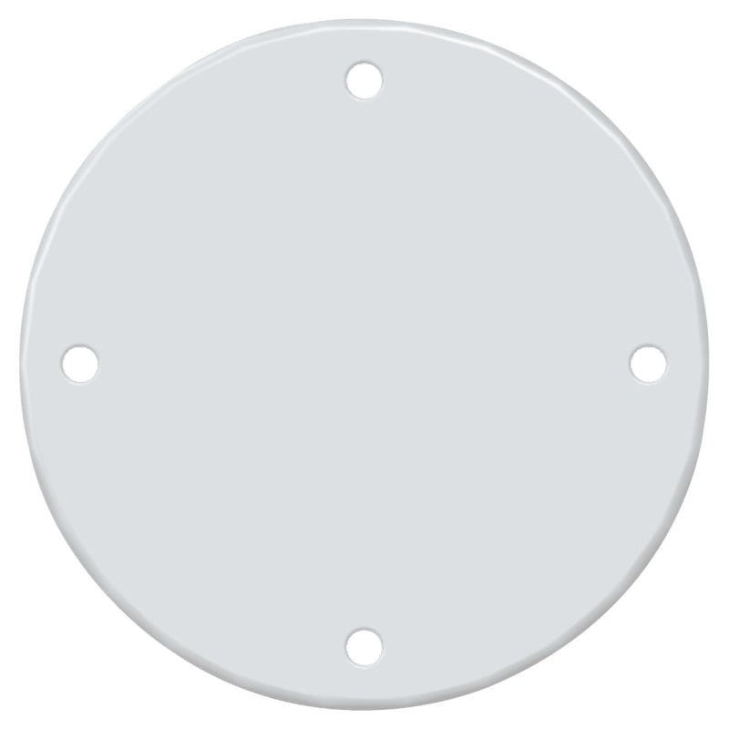 TEDDICO/BWF BWF RBCWV Cover, 4 in Dia, Round, Aluminum, White, Powder-Coated