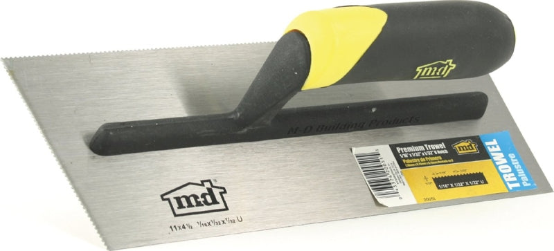 M-D BUILDING PRODUCTS I M-D 20051 Tile Installation Trowel, 11 in L, 4-1/2 in W, U Notch, Comfort-Grip Handle TOOLS M-D BUILDING PRODUCTS I