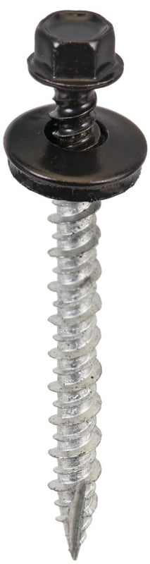 ACORN INTERNATIONAL Acorn SW-MW2BK250 Screw, #9 Thread, High-Low, Twin Lead Thread, Hex Drive, Self-Tapping, Black, 250/BAG