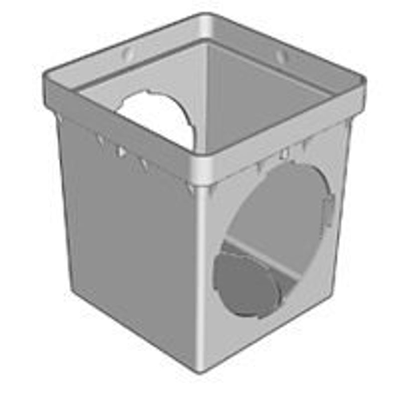 NDS NDS 900 Double Catch Basin, 9-1/2 in L, 2.2 in W, Square, Polypropylene, Black PLUMBING, HEATING & VENTILATION NDS