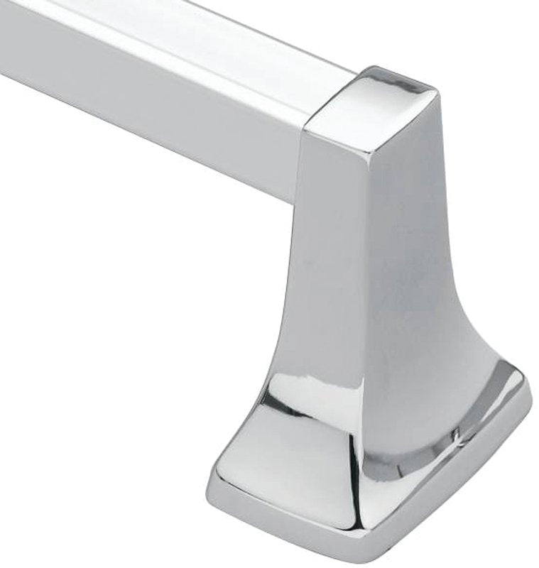 MOEN Moen 2224 Towel Bar, 25-3/4 in OAL, 2-3/8 in OAW, 24 in L Rod, Aluminum, Chrome, Surface