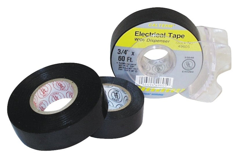 CALTERM Calterm 49305 Electrical Tape, 30 ft L, Black ELECTRICAL CALTERM