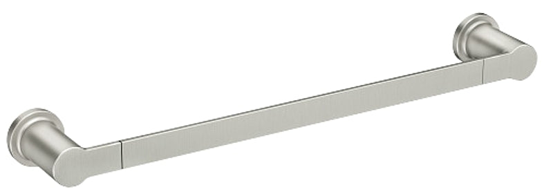 MOEN Moen Rinza Y1118BN Towel Bar, 18 in L Rod, Zinc, Brushed Nickel, Wall Mounting PLUMBING, HEATING & VENTILATION MOEN