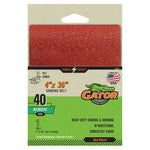 GATOR Gator 3193 Stationary Sanding Belt, 4 in W, 36 in L, 40 Grit, Extra Coarse, Aluminum Oxide Abrasive