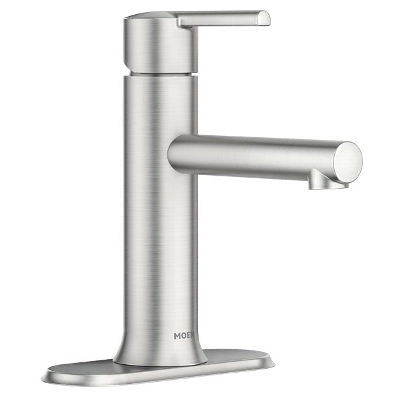 MOEN Moen Arly's Series 84770SRN Lavatory Faucet, 1.2 gpm, 1-Faucet Handle, Metal, Spot-Resist Brushed Nickel, Lever Handle