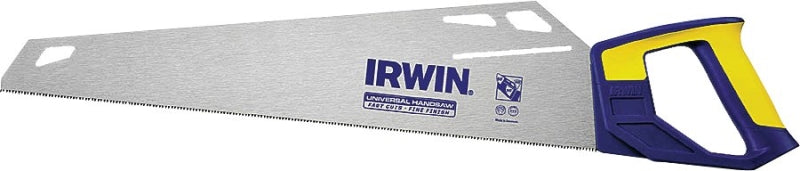 IRWIN Irwin 1773466 Handsaw, 20 in L Blade, 11 TPI, Steel Blade, Comfort-Grip Handle, Resin Handle