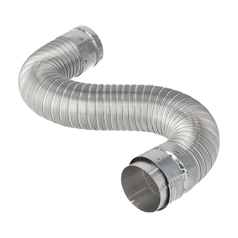 SELKIRK Selkirk 4EFC-5S Expandable Flexible Gas Vent Connector, 60 in OAL, Aluminum/Steel, Silver, Galvanized PLUMBING, HEATING & VENTILATION SELKIRK
