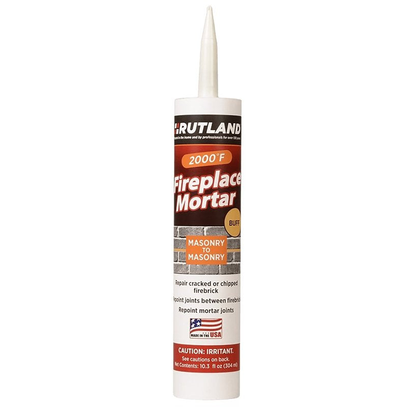 SELKIRK Rutland 63B Fireplace Mortar, Paste, Buff, 10.3 fl-oz, Cartridge