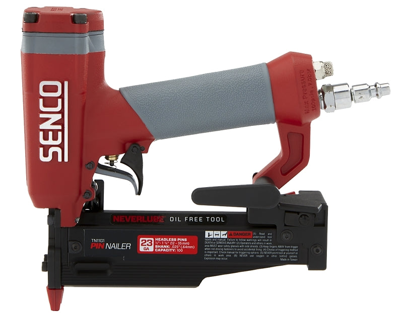 SENCO PRODUCTS Senco TN11G1 Pin Nailer, 100 Magazine, Straight Collation, Strip Collation, 1/2 to 1-3/8 in Fastener, 1.1 scfm Air