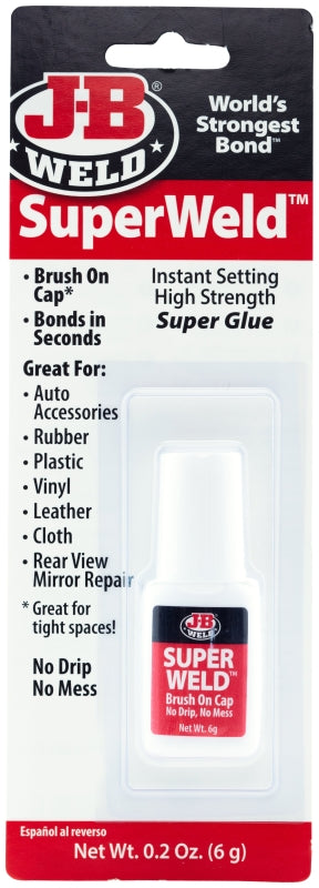 J-B WELD J-B Weld 33106 Super Glue, Liquid, Clear, 6 g, Bottle PAINT J-B WELD