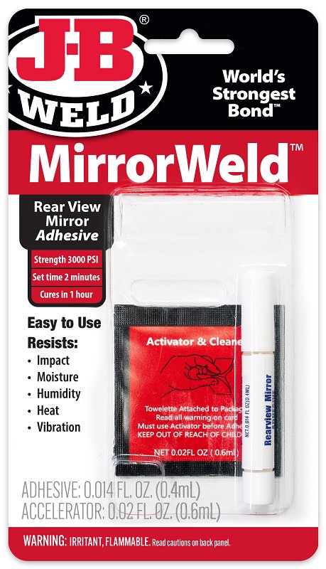 J-B WELD J-B Weld MirrorWeld 33701 Adhesive, Liquid, Blue Green/Dark Amber, 0.4 oz AUTOMOTIVE J-B WELD