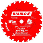 DIABLO Diablo D0624A Framing Trim Saw Blade, 6-1/2 in Dia, 5/8 in Arbor, 24-Teeth, Carbide Cutting Edge TOOLS DIABLO