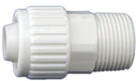 FLAIR-IT Flair-It 16848 Tube to Pipe Adapter, 3/4 in, PEX x MPT, PEX-A, PEX-B, Polyoxymethylene, White LAWN & GARDEN FLAIR-IT