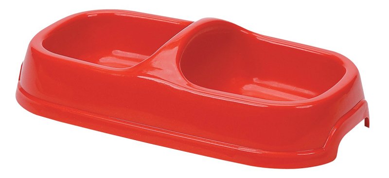 HILO HiLo 00212H Dog Feeding Bowl, M, 8 oz Volume, 2-Compartment, Plastic, Dark Blue HARDWARE & FARM SUPPLIES HILO