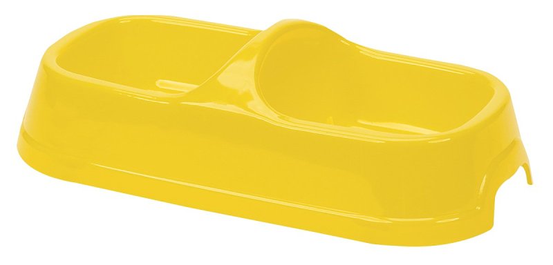 HILO HiLo 00213H Dog Feeding Bowl, L, 14 oz Volume, 2-Compartment, Plastic HARDWARE & FARM SUPPLIES HILO
