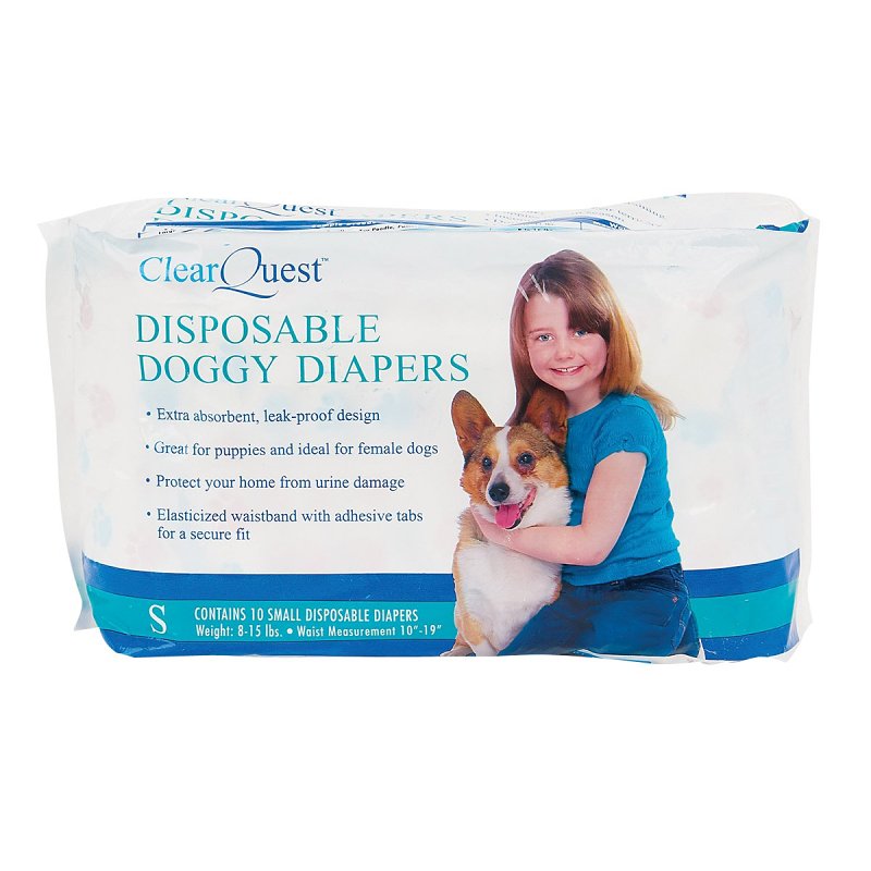 CLEAR QUEST ClearQuest US948 12 Disposable Small Doggy Diapers, 10 to 19 in W HARDWARE & FARM SUPPLIES CLEAR QUEST