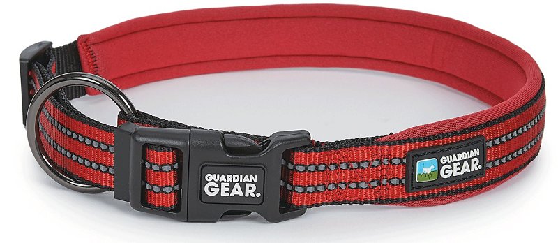 GUARDIAN GEAR Guardian Gear ZA0006 24 83 Dog Collar, O-Ring Link, 24 to 83 in L Collar, Nylon, True Red PET & WILDLIFE SUPPLIES GUARDIAN GEAR