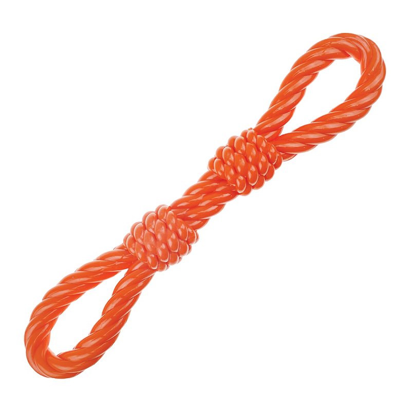 INFINITY PET Infinity ZD2055 69 Dog Toy, Double Fist Tug, Thermoplastic Rubber, Orange