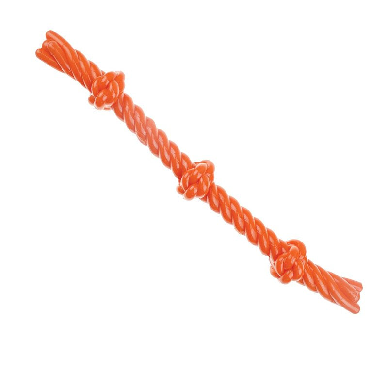 INFINITY PET Infinity ZD2056 69 Dog Toy, 3-Knot Rope, Thermoplastic Rubber, Orange
